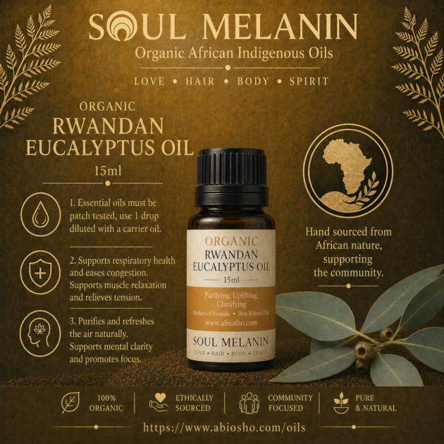 Soul Melanin Rwandan Eucalyptus Essential Oil -15ml