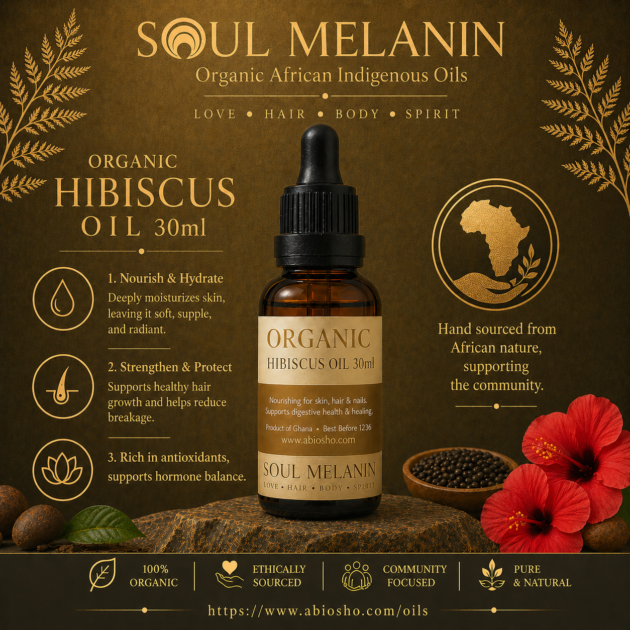 Soul Melanin Organic Hibiscus Oil - 30ml