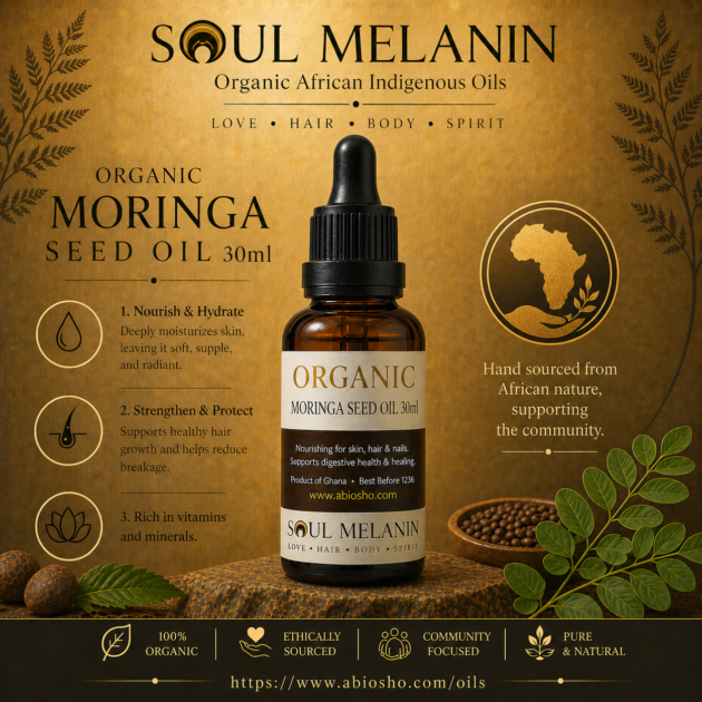 Soul Melanin Organic Moringa Seed Oil - 30ml