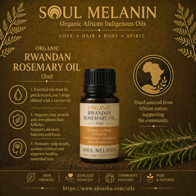 Soul Melanin Rwandan Rosemary Essential Oil - 15ml